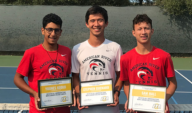 Younes, Stephen, and Sam with their certificates
