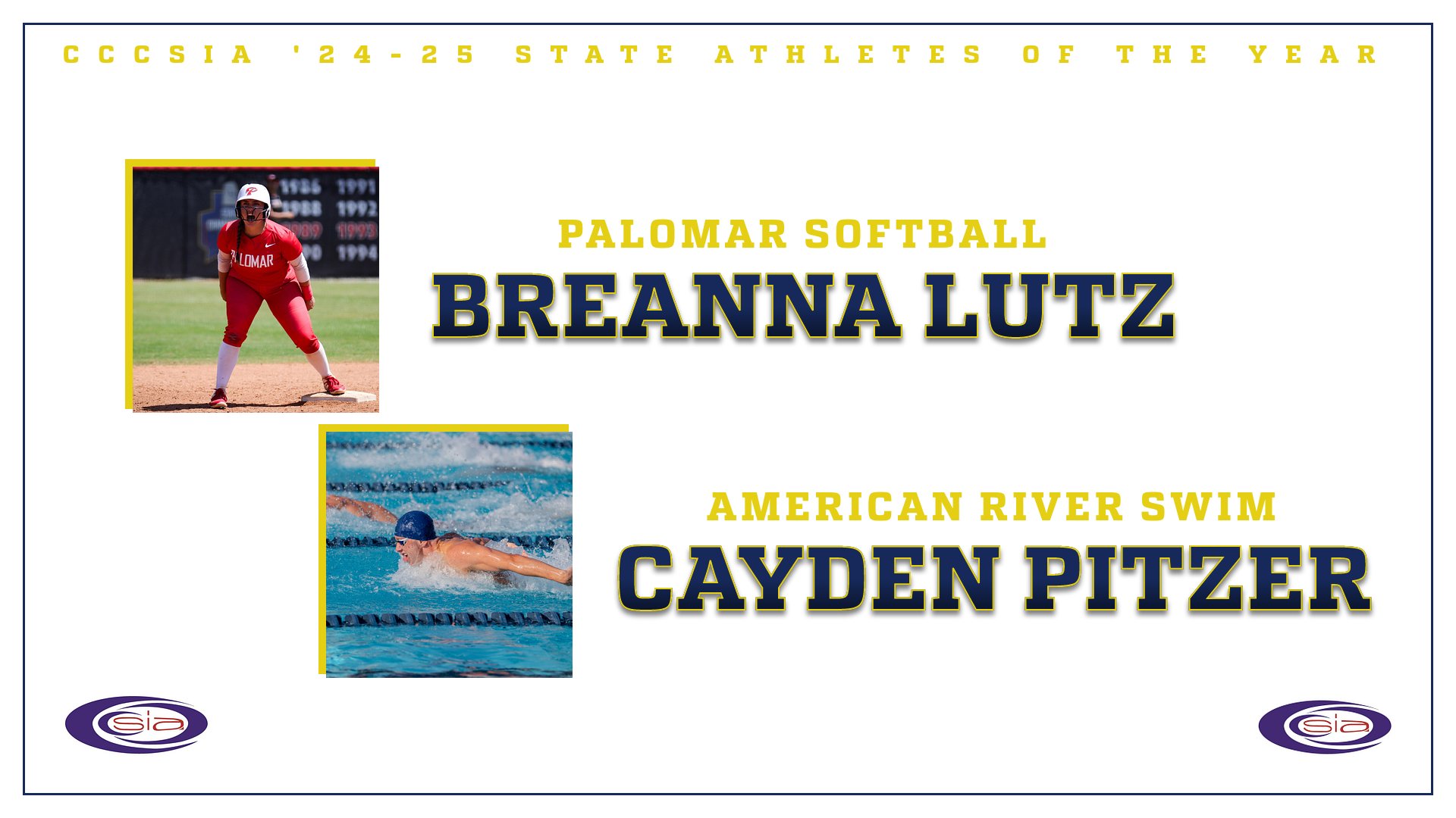 Pitzer Named CCCSIA State Athlete of the Year