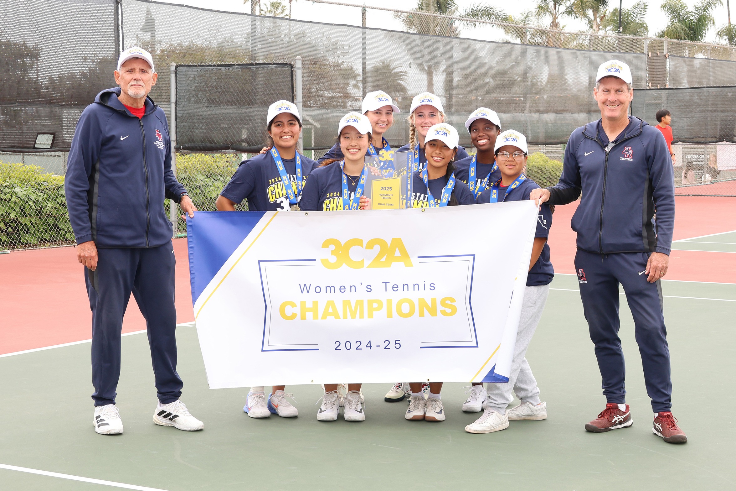 Women's Tennis Pulls Off the 3-Peat as 3C2A State Champions